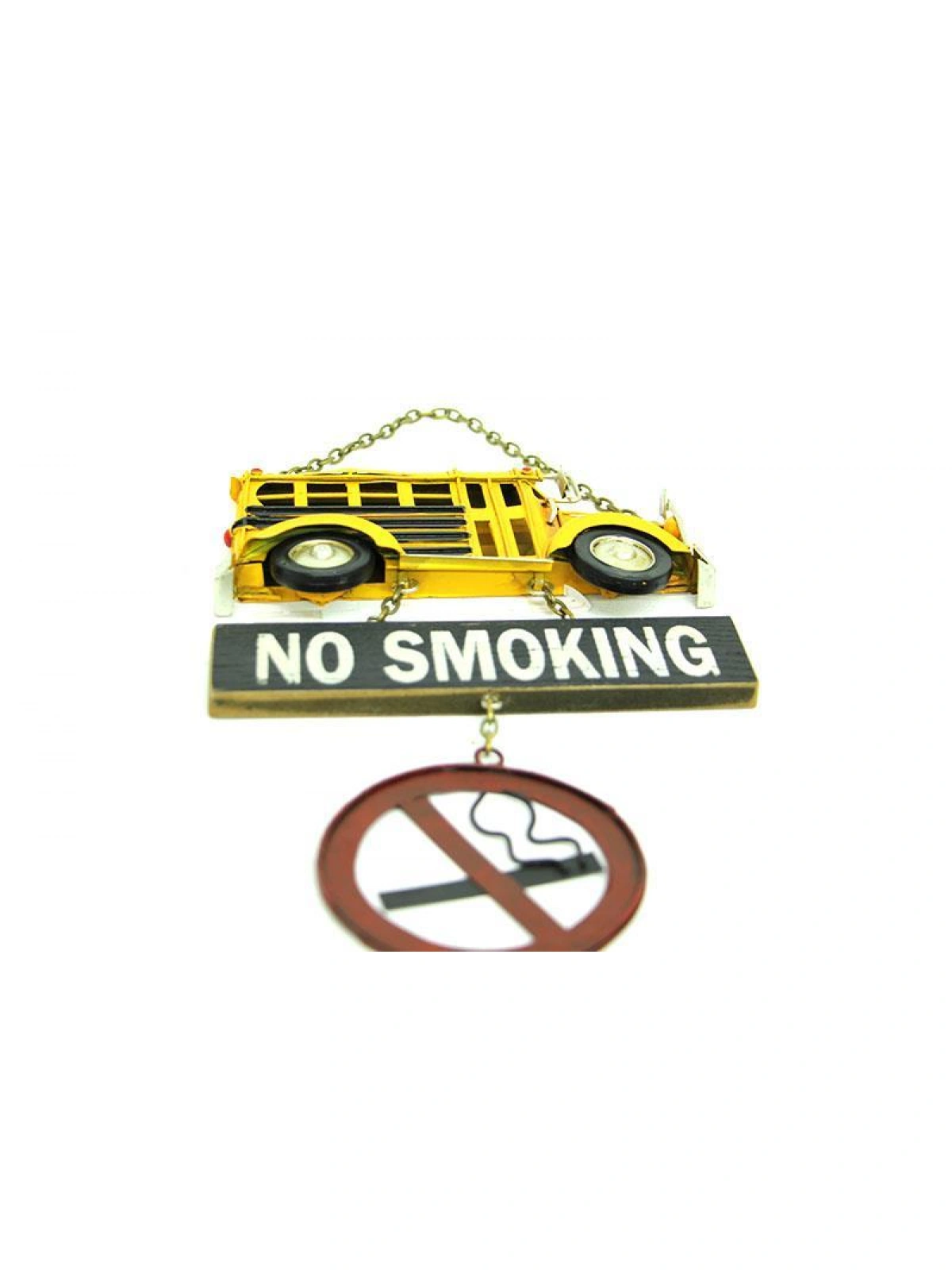 Dekoratif Metal Okul Otobüsü Kapı ve Duvar Süsü No Smoking