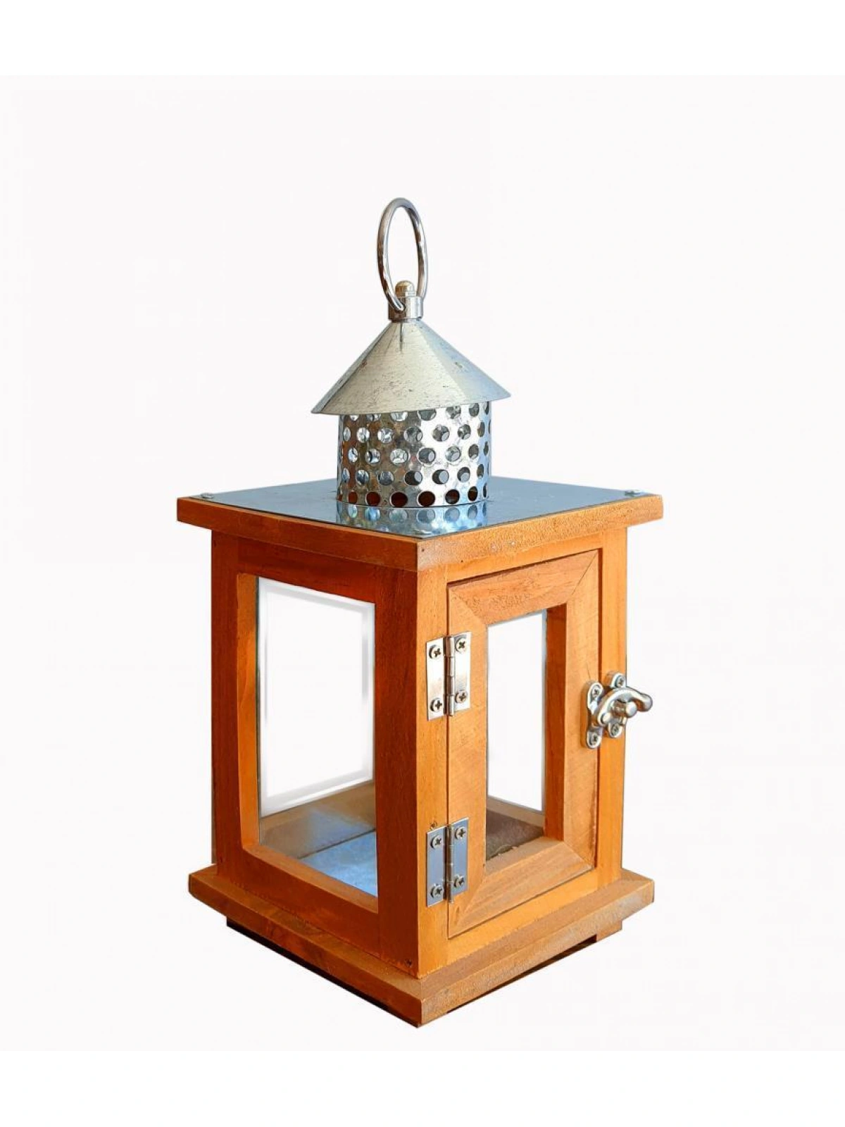 Metal Çatılı Ahşap Mumluk Roma 23cm