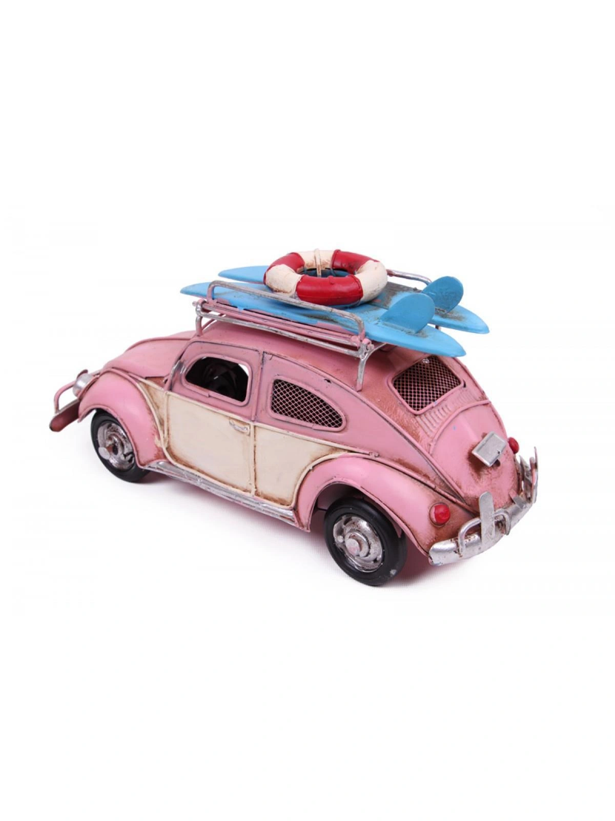 Metal Nostaljik Resim Çerçeveli Kaplumbağa Araba 26cm