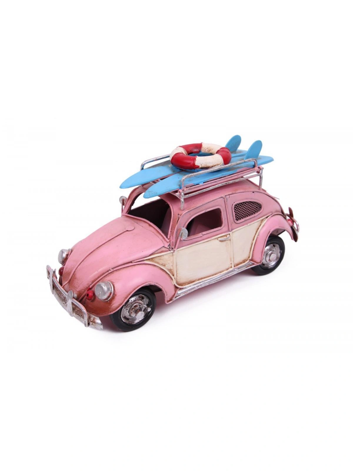 Metal Nostaljik Resim Çerçeveli Kaplumbağa Araba 26cm