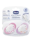 Chicco Emzik Physio Pembe Silikon 4m+ 2li