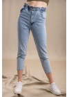 Lastik Detaylı Slim Fit Jeans - MAVİ