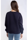 Şardonlu Sweatshirt-LACİVERT