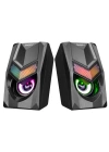 SNOPY SN-X25 2.0  RGB IŞIKLI 3WX2SİYAH USB SPEAKER