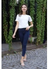 Yüksek Bel Skinny Jean Pantolon  - LACİVERT