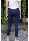 Yüksek Bel Skinny Jean Pantolon  - LACİVERT