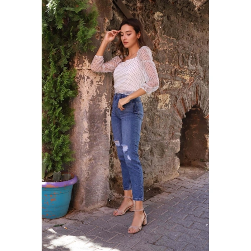 MOM Jeans - LACİVERT