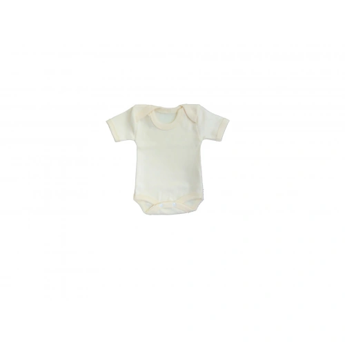 Sema Baby Yarım Kol Badi (Body) 0-3 Ay - Ekru