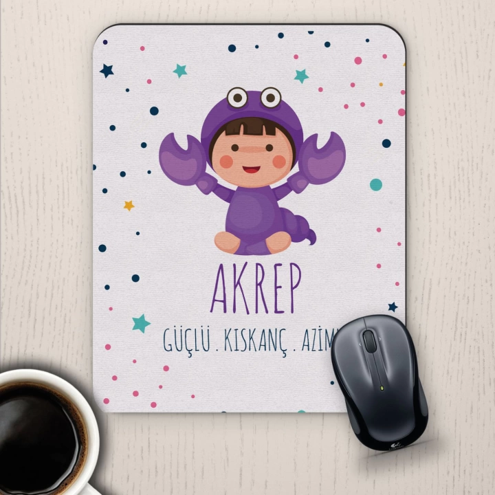 Akrep Burçlarına Özel Sevimli Mouse Pad