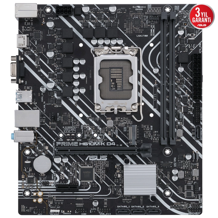 ASUS PRIME H610M-K D4 DDR4 3200(OC) HDMI DP M.2 mATX 1700p