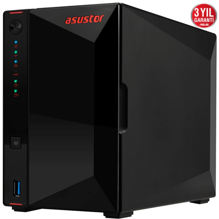 ASUSTOR AS5202T 2 SLOT 2GB DDR4 3.5 NAS DEPOLAMA ÜNİTESİ