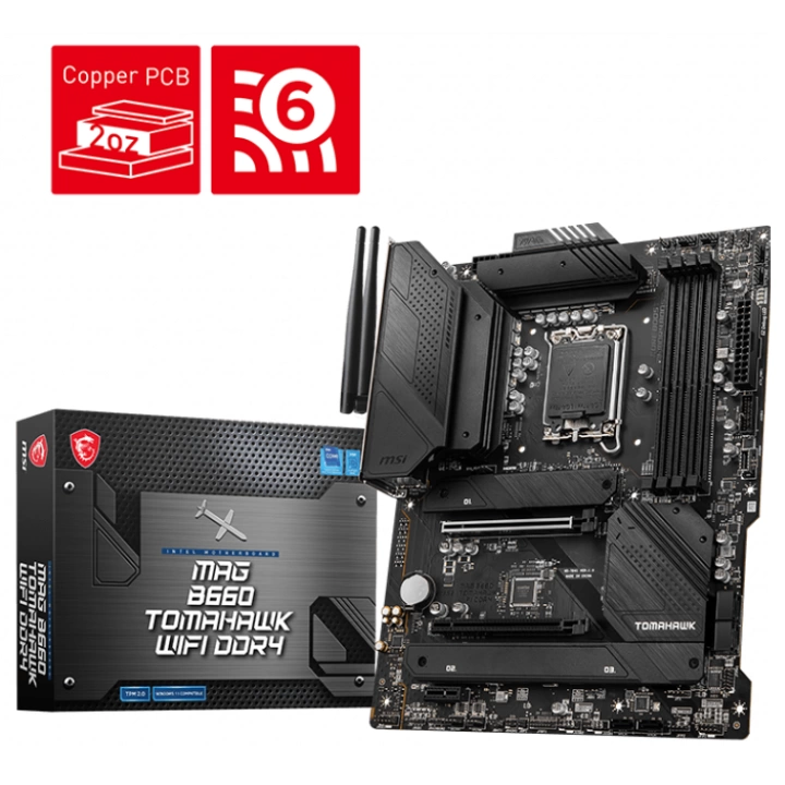 MSI MAG B660 TOMAHAWK WIFI DDR4 4800(OC) ATX 1700p