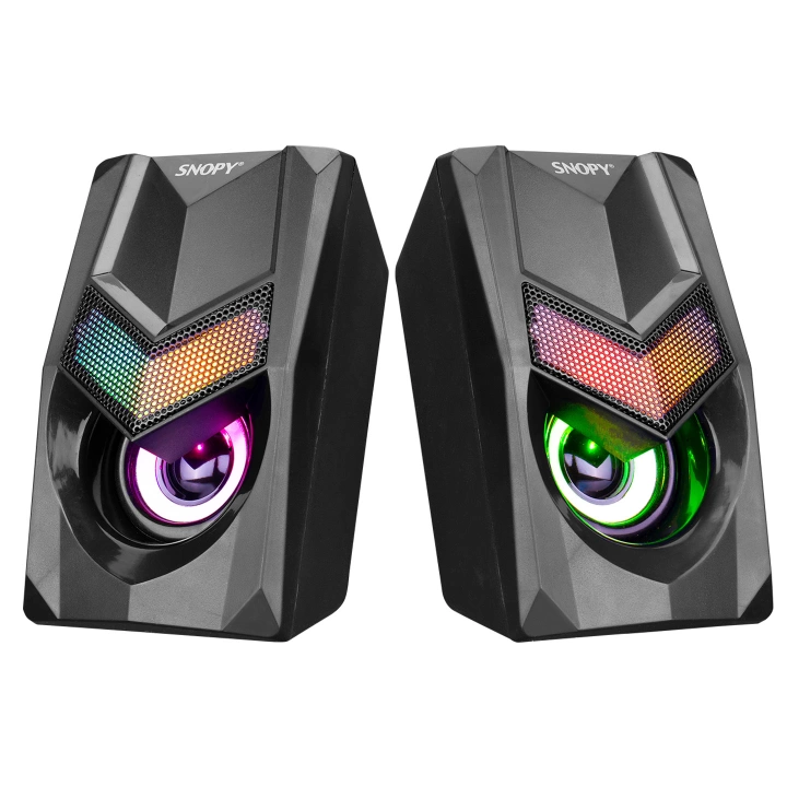 SNOPY SN-X25 2.0  RGB IŞIKLI 3WX2SİYAH USB SPEAKER