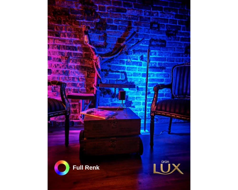 100 Cm Led Lambader Bluetooth Sese ve Müziğe Duyarlı Dekoratif Köşe Aydınlatma