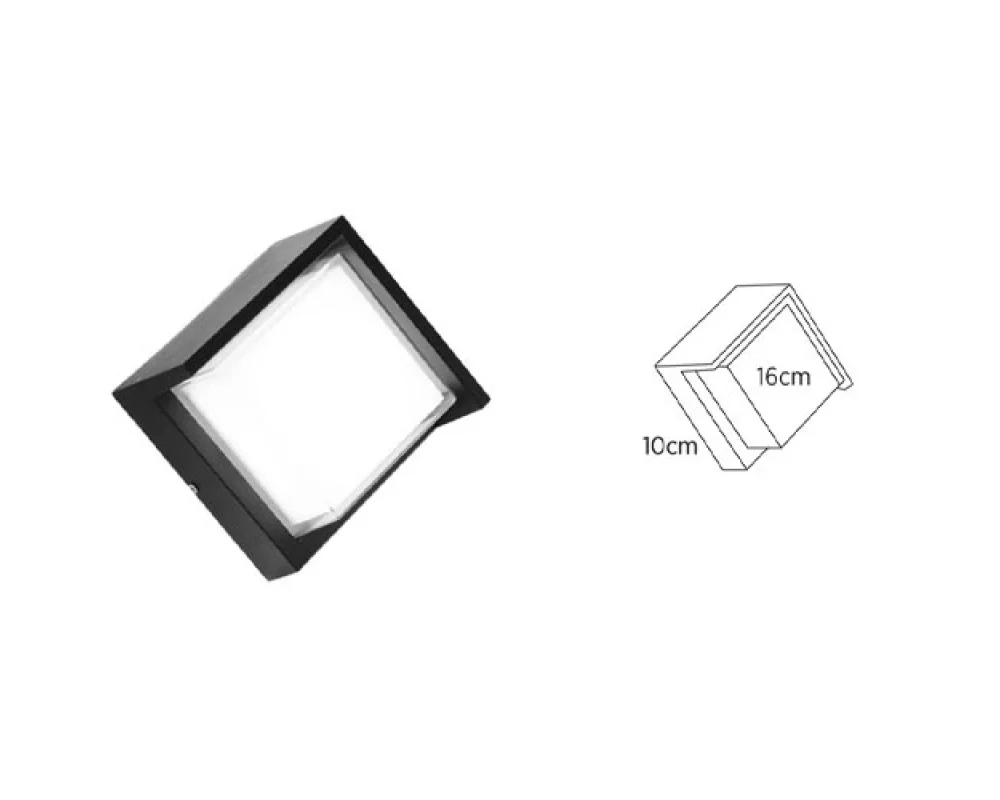 12 Watt Dış Mekan Dekoratif Duvar Led Aplik Gün Işığı EVM-21334