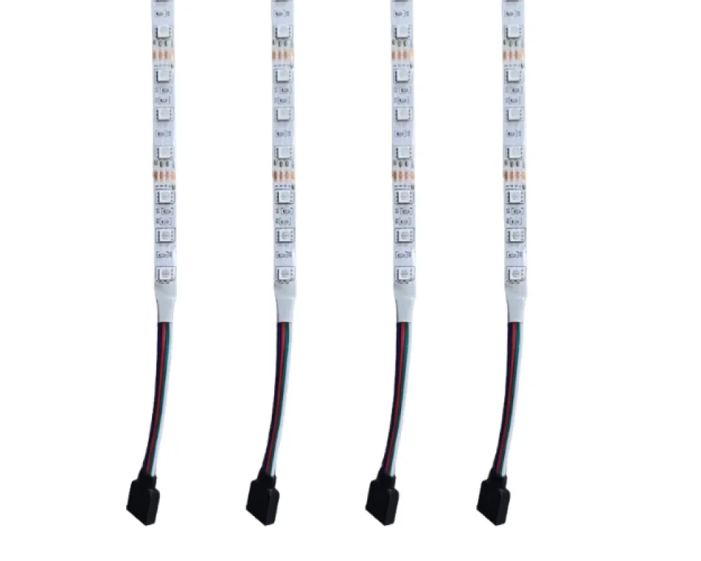 5 Metre RGB LED 3 Çipli 5050 SMD Tipi iç Mekan Slikonsuz