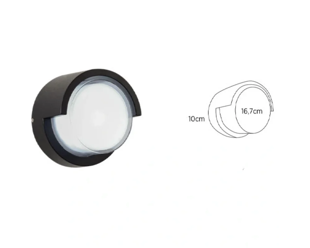 12 W Dış Mekan Dekoratif Duvar Led Aplik Gün Işığı EVM21336