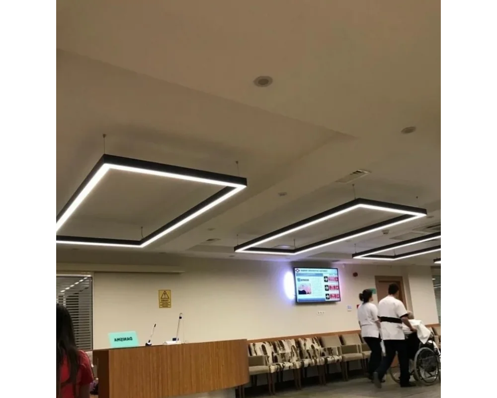 60-120 cm 120 Watt 16500 Lümen Dikdörtgen Simit Linear Aydınlatma Beyaz ve Gün Işığı