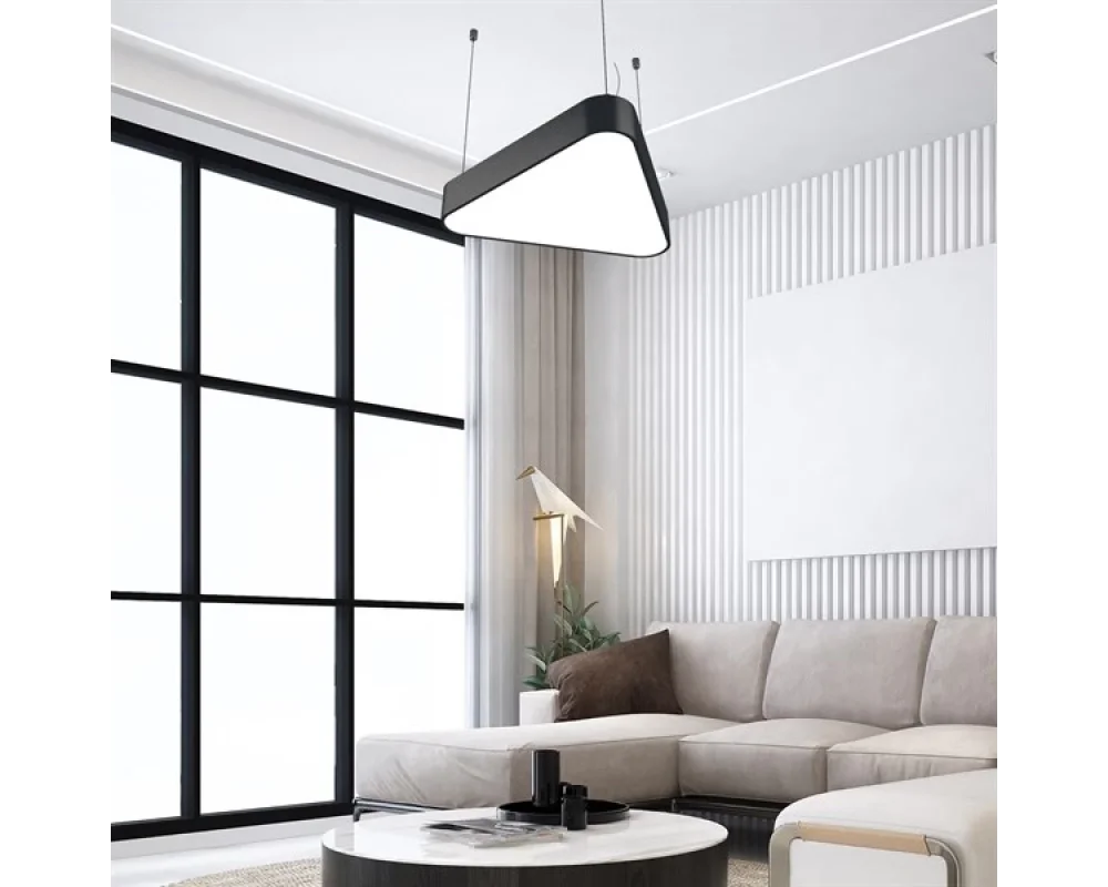 60-60-60 cm 35 Watt 4500 Lümen Üçgen Davul Linear Aydınlatma Beyaz ve Gün Işığı