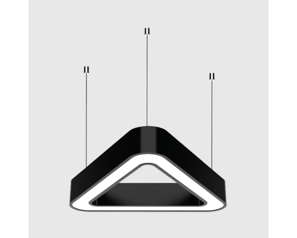 60-60-60 CM 60 Watt 8500 Lümen Üçgen Simit Linear Aydınlatma Beyaz ve Gün Işığı