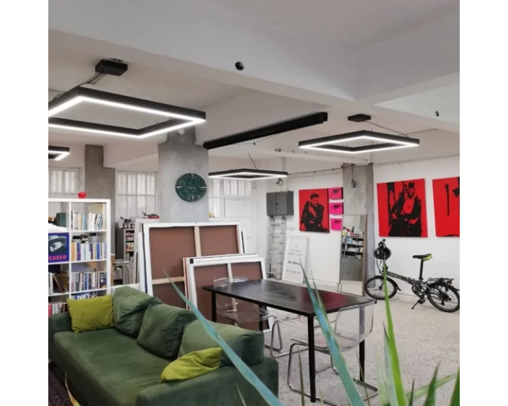 80-80 Kare 105 Watt 14250 Lümen Sarkıt Linear Aydınlatma Beyaz ve Gün Işığı