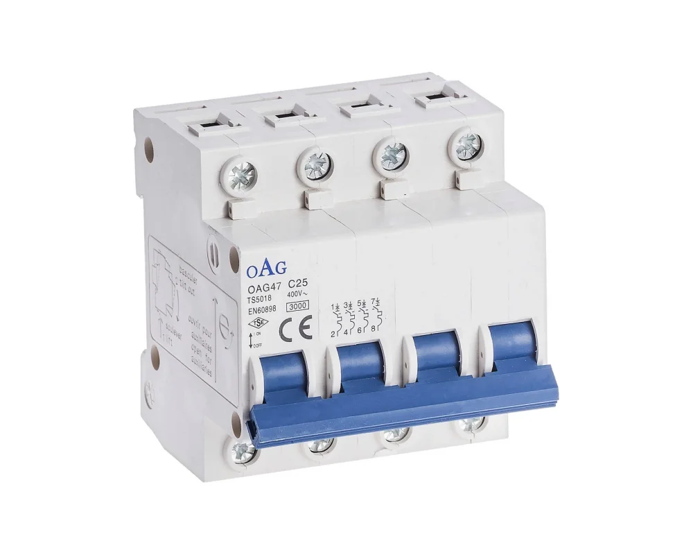 Otomatik Sigorta 4 Kutuplu 3kA ve Amper Çeşitleri