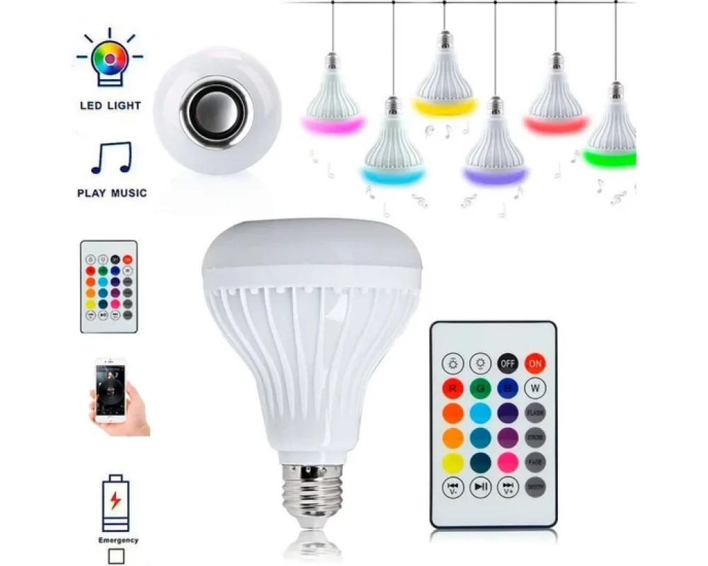 Rgb Led Ampul Uzaktan Kumandalı Bluetooth ve Hoparlör Özelliği