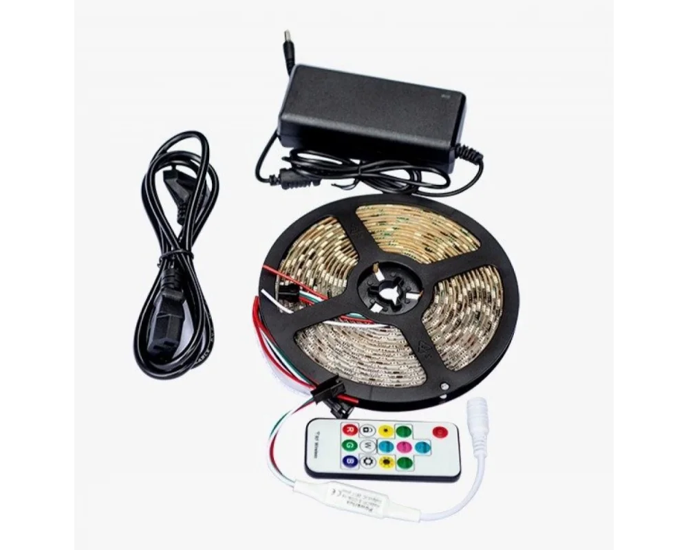 Rgb Led Magic Kayar ve Kayan Akar 5050 Smd Led 358 Mod Tak Çalıştır Set Slikonlu