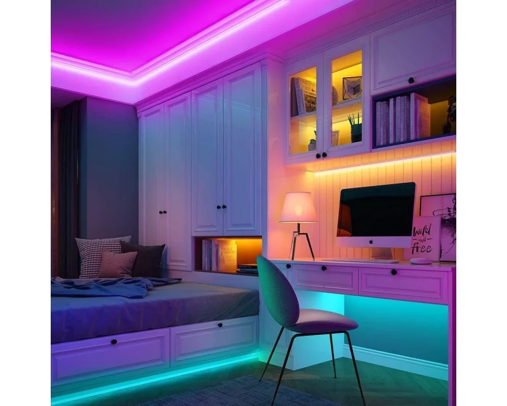 Rgb Şerit Led 5050 Smd 5 Metre Üç Çipli iç ve Dış Mekan Tercihli