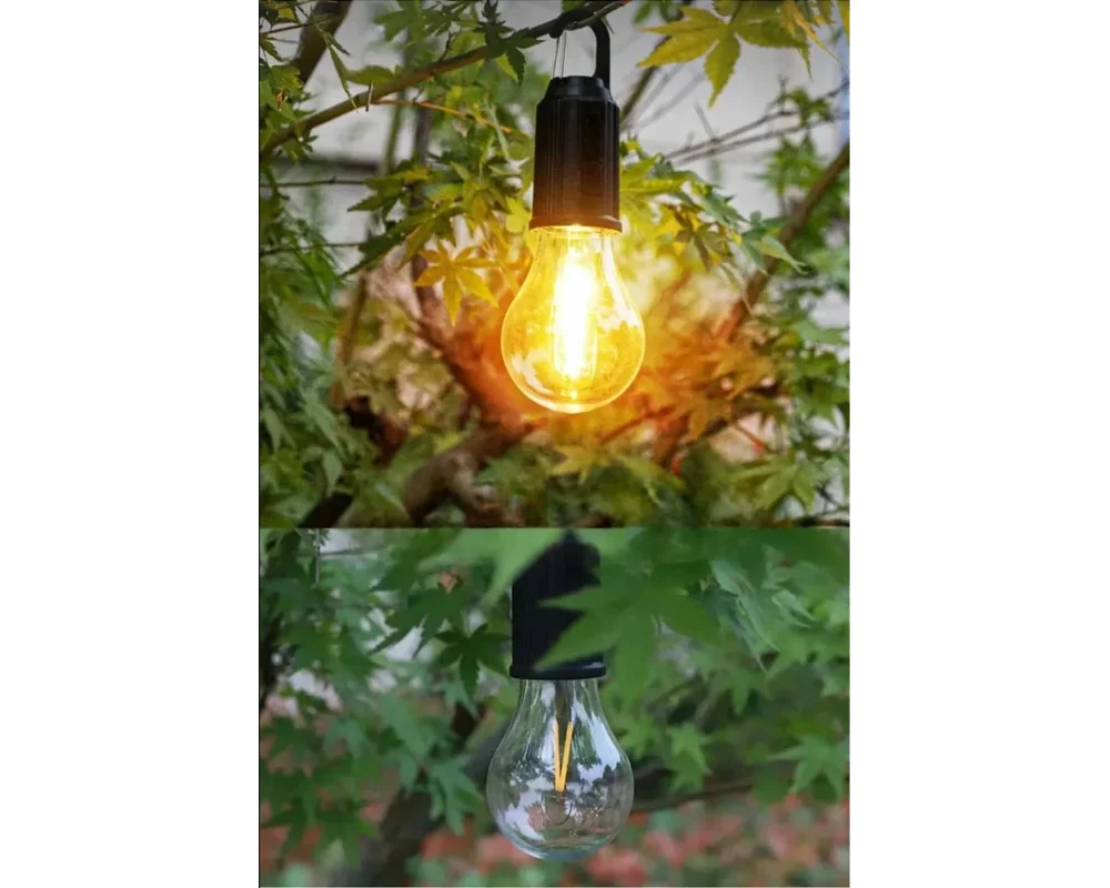Solar Güneş Enerjili LED Ampul 3 Modlu Uzaktan Kumandalı Solar Camping Lamp