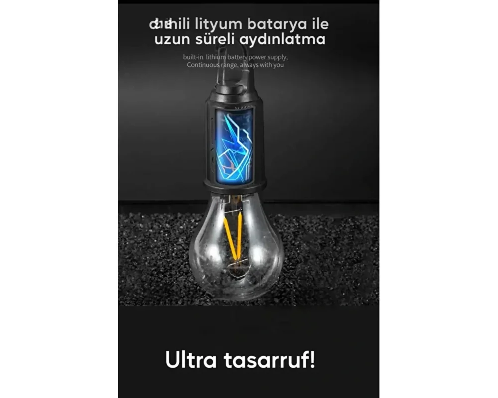 Solar Güneş Enerjili LED Ampul 3 Modlu Uzaktan Kumandalı Solar Camping Lamp