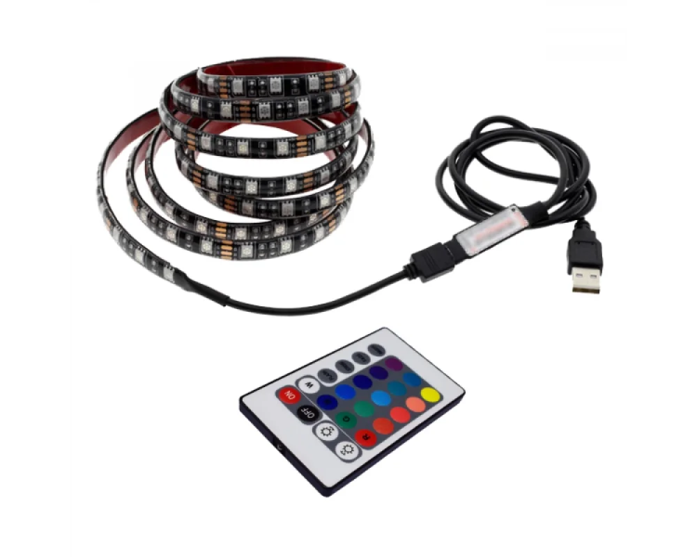 Tv Arkası Led 5 Volt 1 Metre Usb Girişli Rgb 5050 Smd 3 Çip