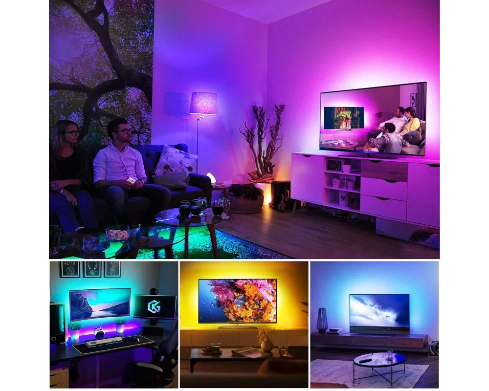 Tv Arkası Led 5 Volt 1 Metre Usb Girişli Rgb 5050 Smd 3 Çip