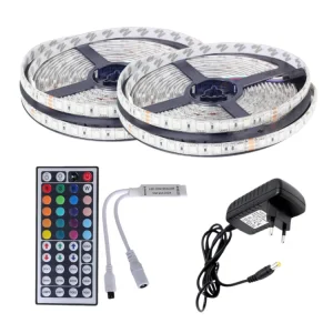 10 Metre Rgb Şerit Led Slikonlu Dış Mekan Set 5050 Smd 44 Tuş Set