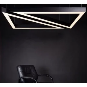 120-120-120cm 115 Watt 16000 Lümen Üçgen Linear Aydınlatma Beyaz ve Gün Işığı