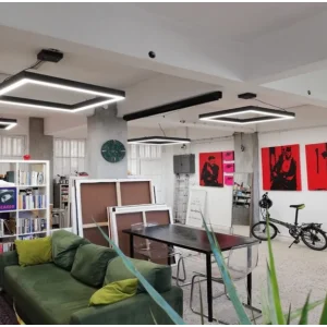 120-120 Kare 155 Watt 21500 Lümen Sarkıt Linear Aydınlatma Beyaz ve Gün Işığı