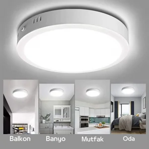 24 Watt Led Panel Beyaz Işık Sıva Üstü Yuvarlak