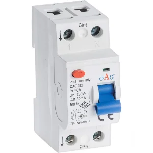OAG 2 Kutuplu Kaçak Akım Role ve Amper mAmp Çeşitleri