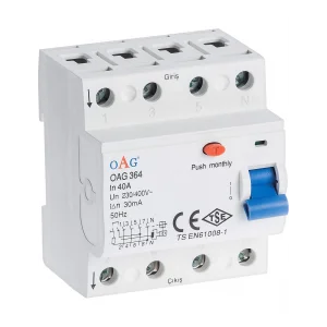 OAG 4 Kutuplu Kaçak Akım Role ve Amper mAmp Çeşitleri