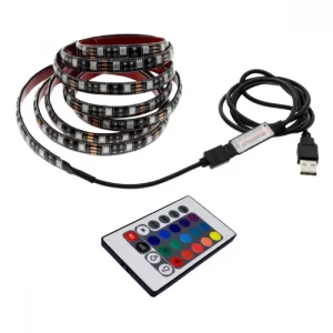Tv Arkası Led 5 Volt 1 Metre Usb Girişli Rgb 5050 Smd 3 Çip