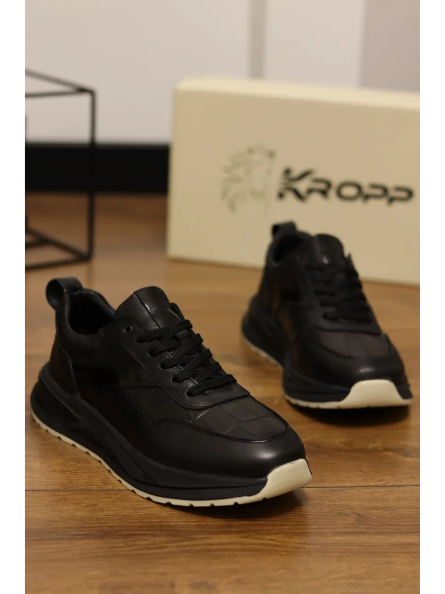 Armor Hakiki Deri Siyah İthal Taban Sneakers