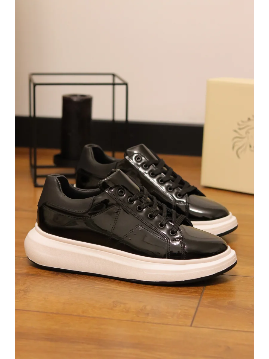 Bold Hakiki Deri Siyah Rugan Sneaker