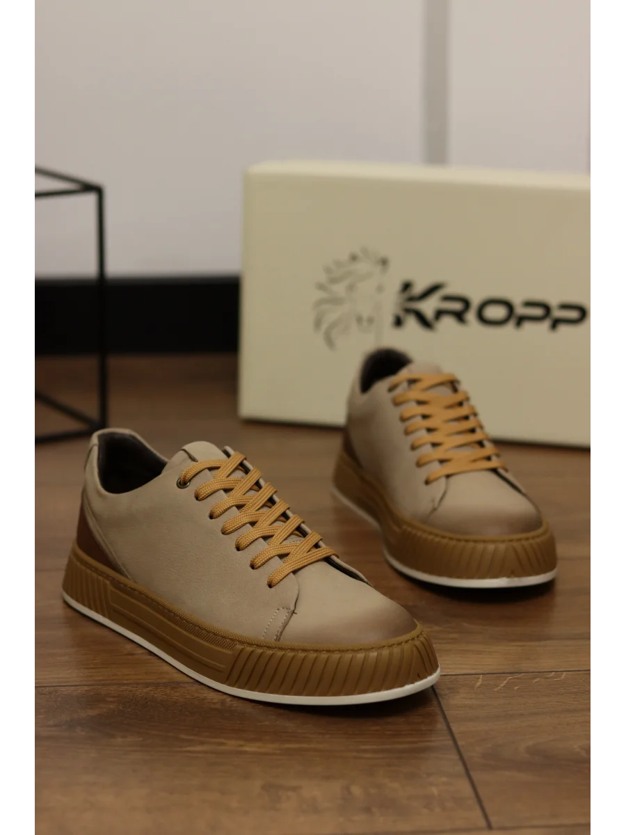 Harbor Hakiki Nubuk Deri Kum Sneaker