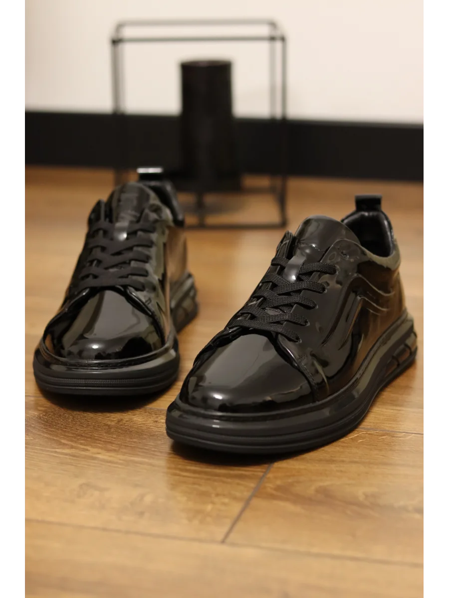 Noire Hakiki Rugan Deri İthal Taban Sneaker