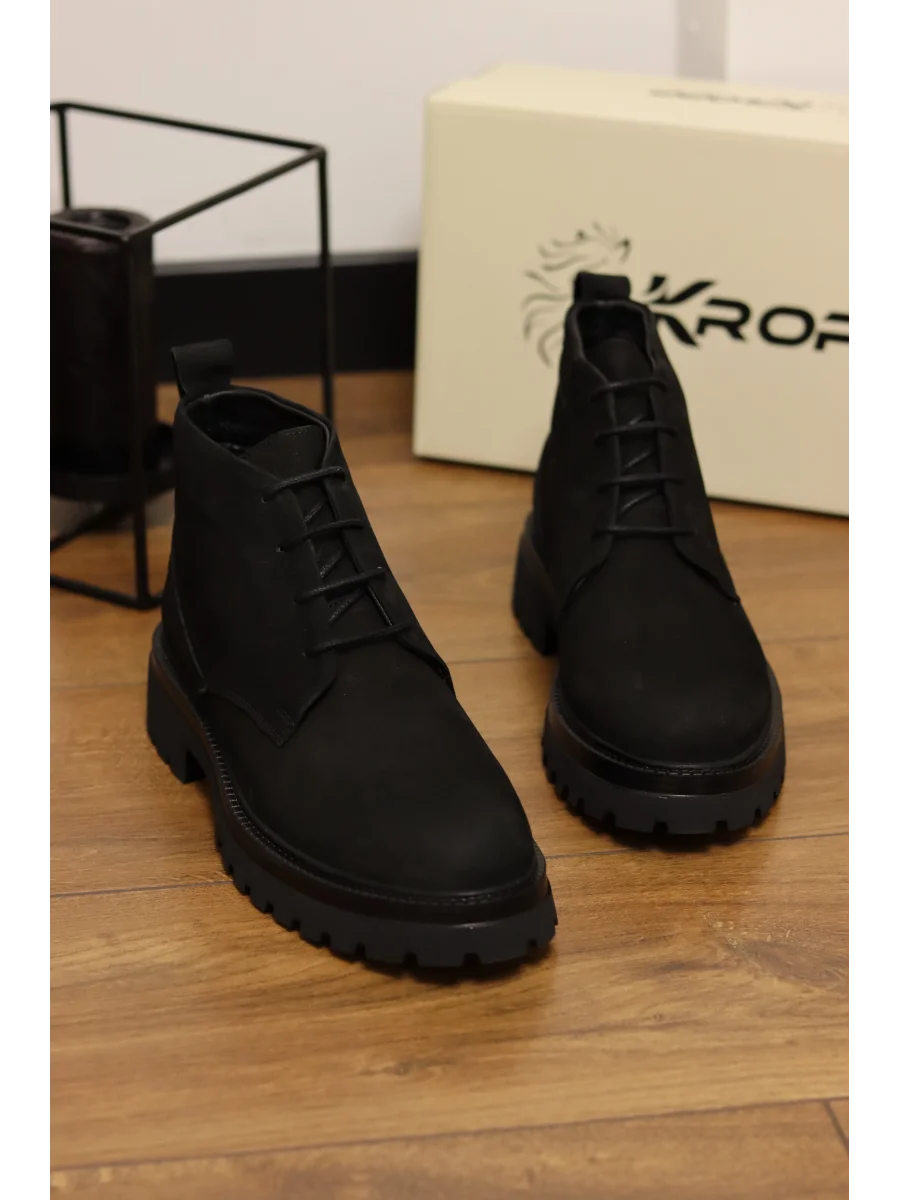 Sahra Hakiki Nubuk Deri Siyah Günlük Bot