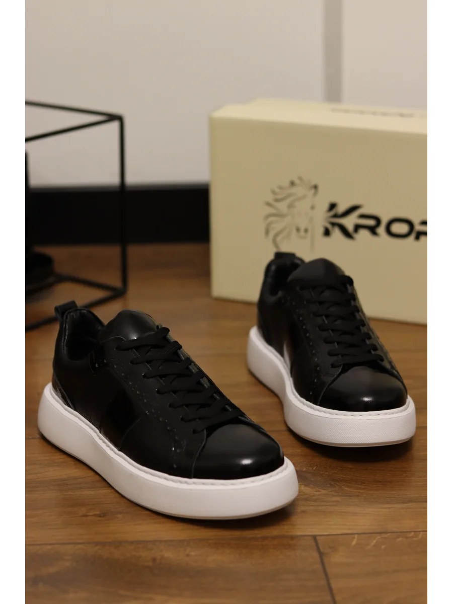 Tuscon Siyah Hakiki Deri Eva Taban Sneaker