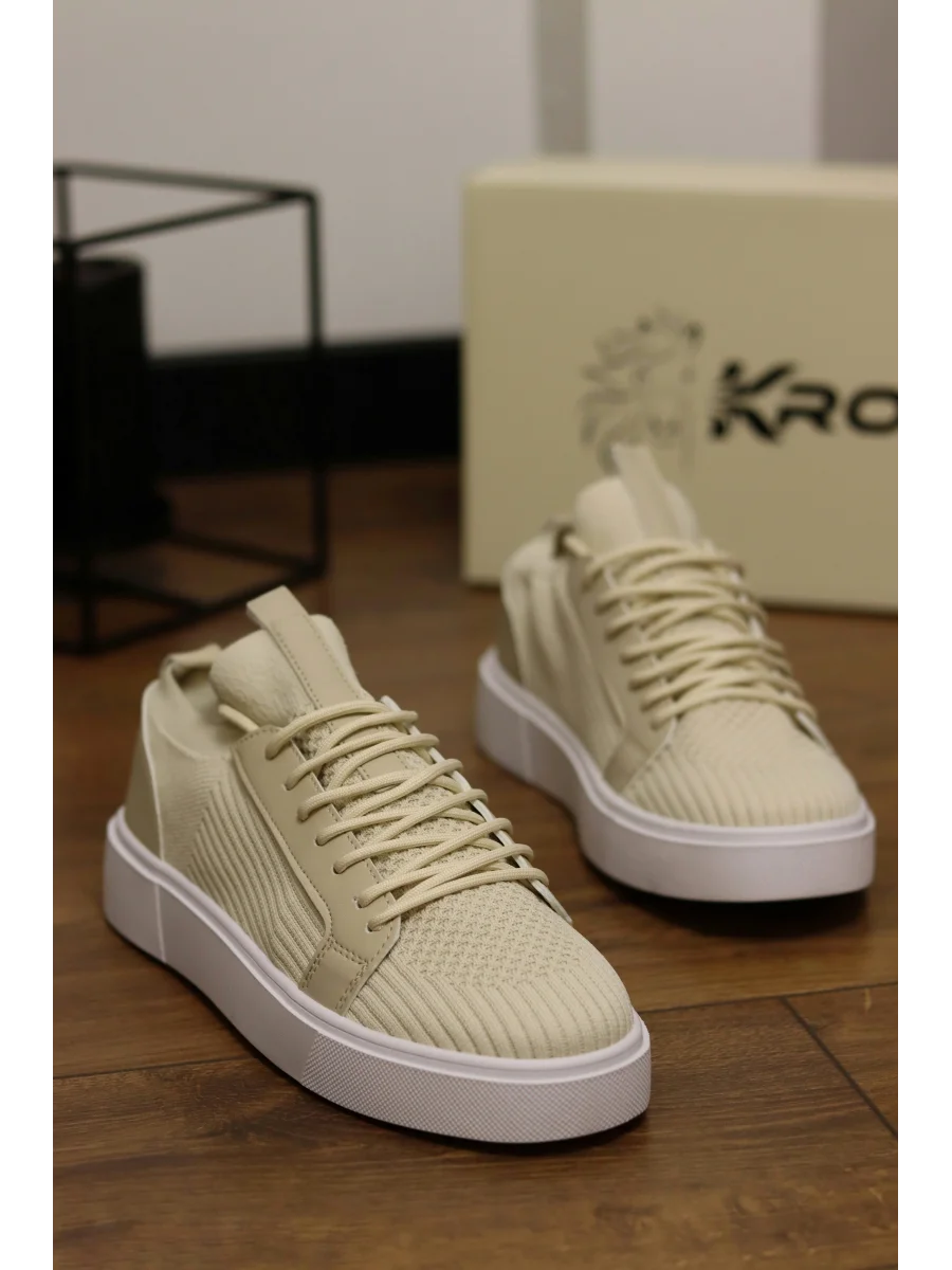 Vibe Bej Triko Sneaker