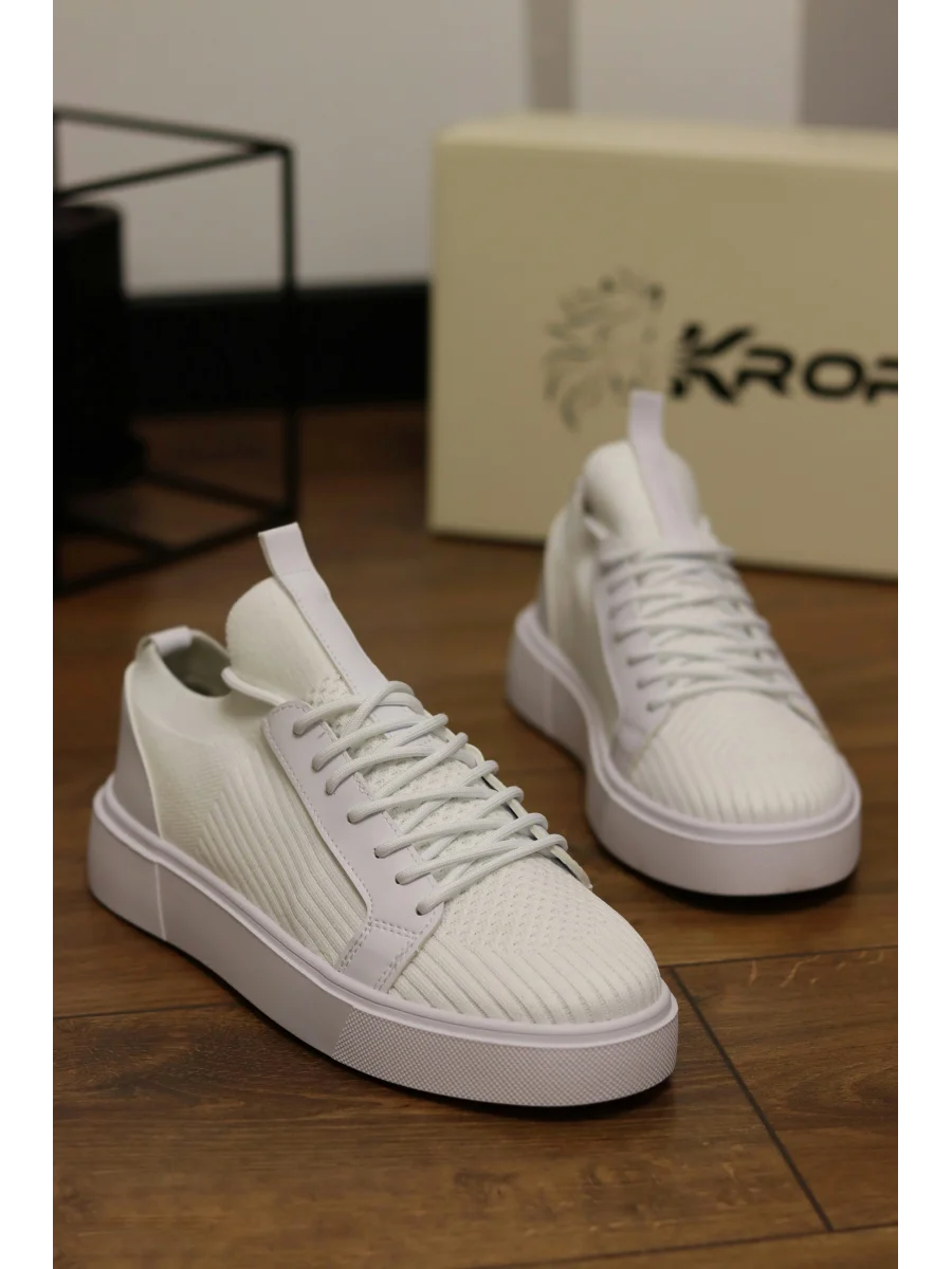 Vibe Beyaz Triko Sneaker