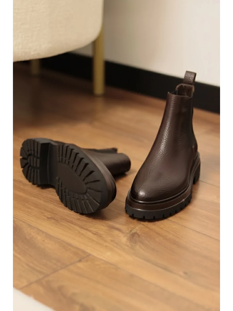 Zerion Hakiki Arizona Deri Acı Kahve Chelsea Bot