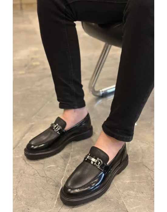 Hakiki Deri Rugan Cilt Eva Taban Loafer